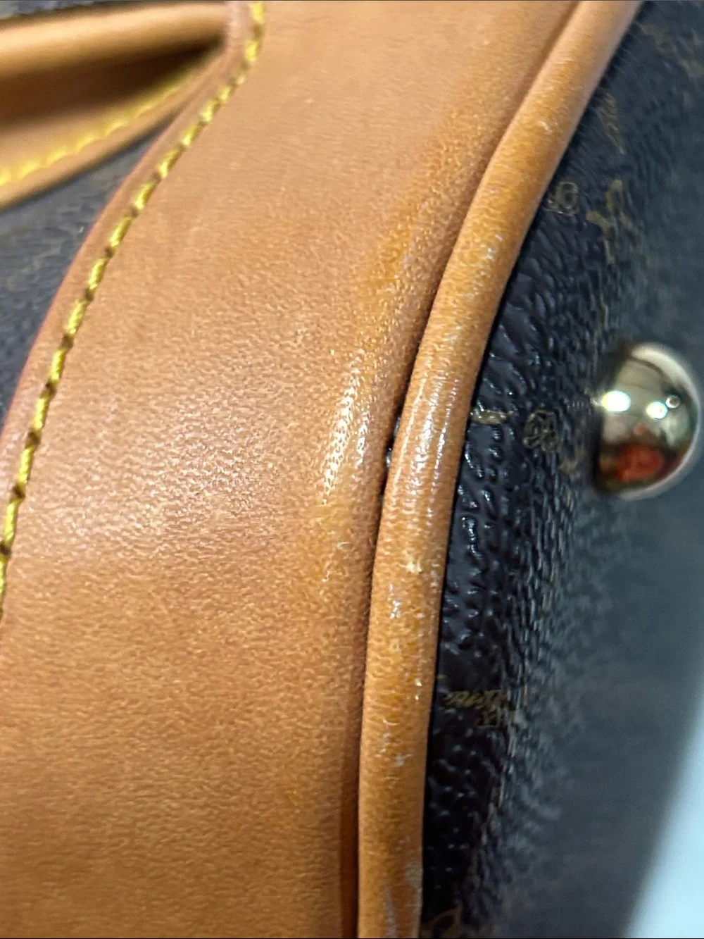Rioni Patterned Domed Satchel with Tan Trim with matching checkbook
